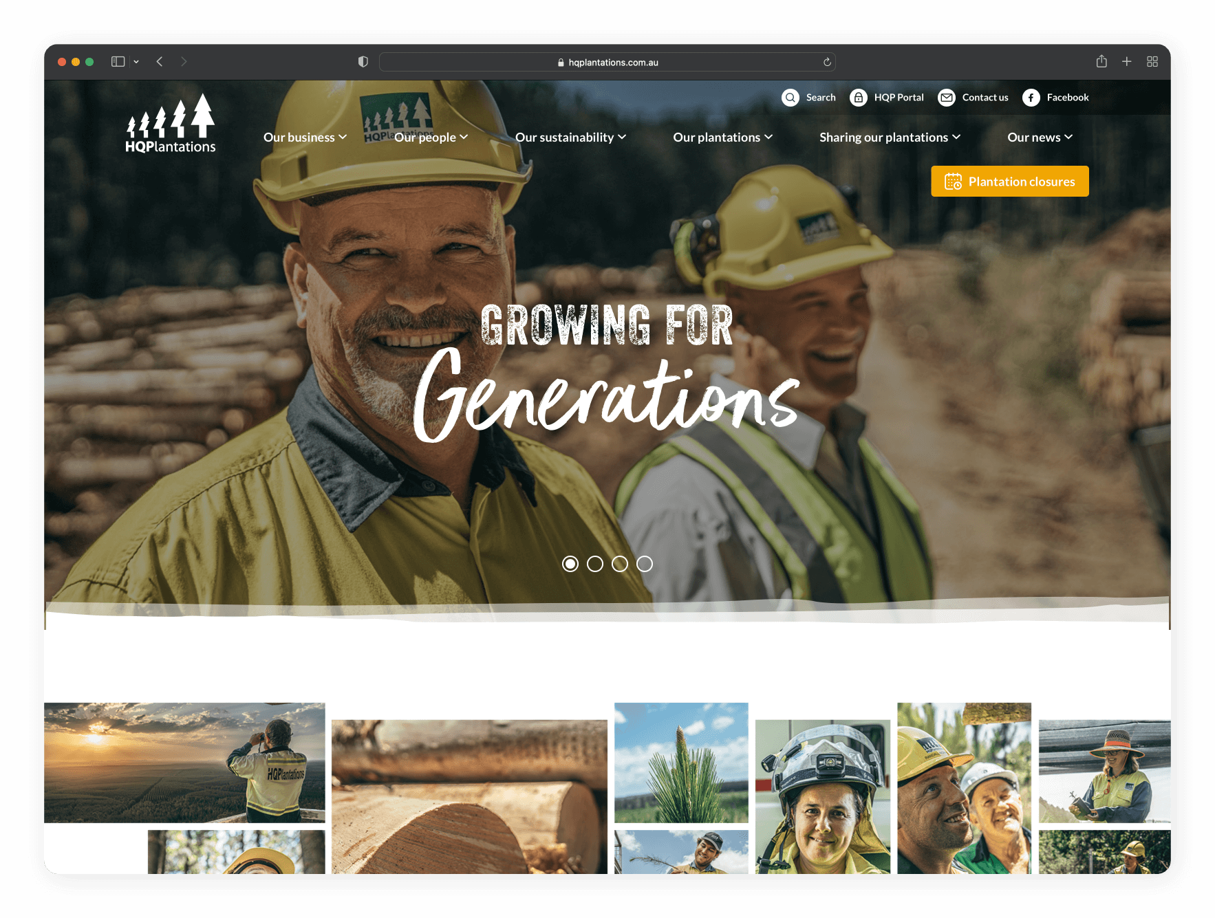 HQPlantations website homepage