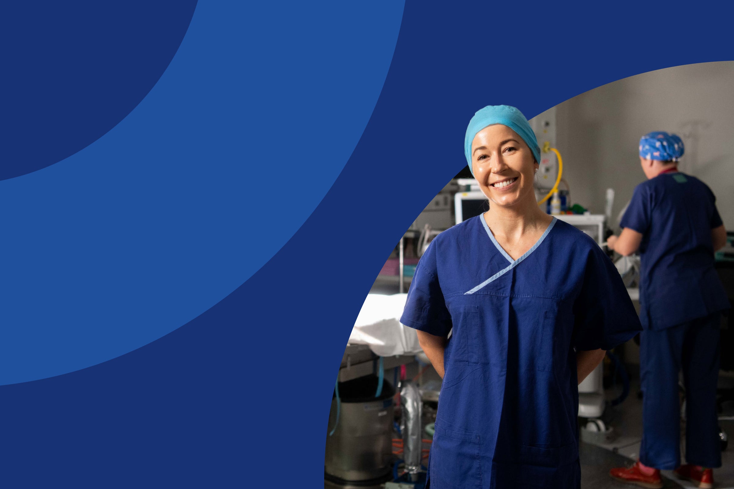 Happy doctor in a surgery room