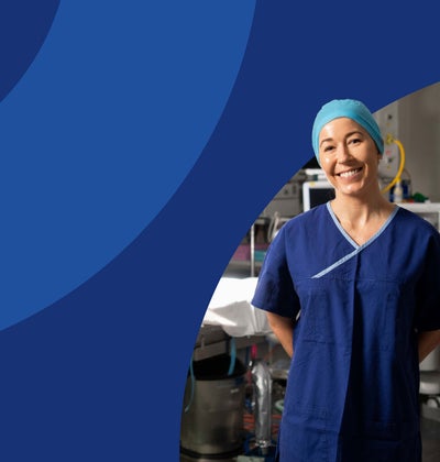 Happy doctor in a surgery room