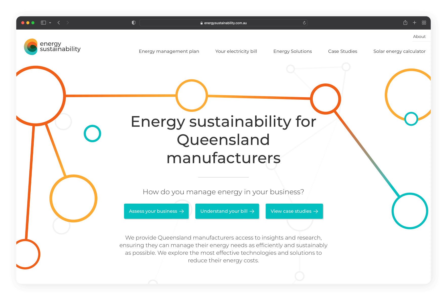 Enenrgy Sustainability website homepage