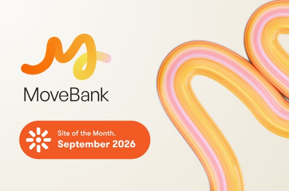 MoveBank logo and Kentico September 2026 Site of the Month badge
