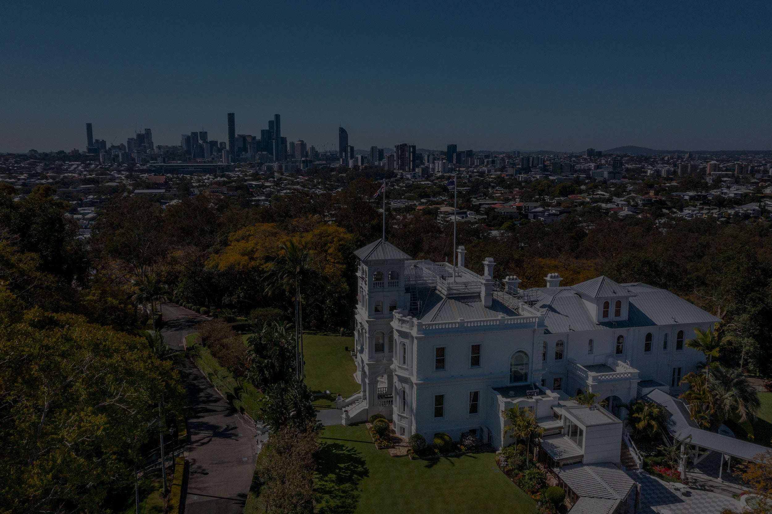 Arial photo of Government House Queensland
