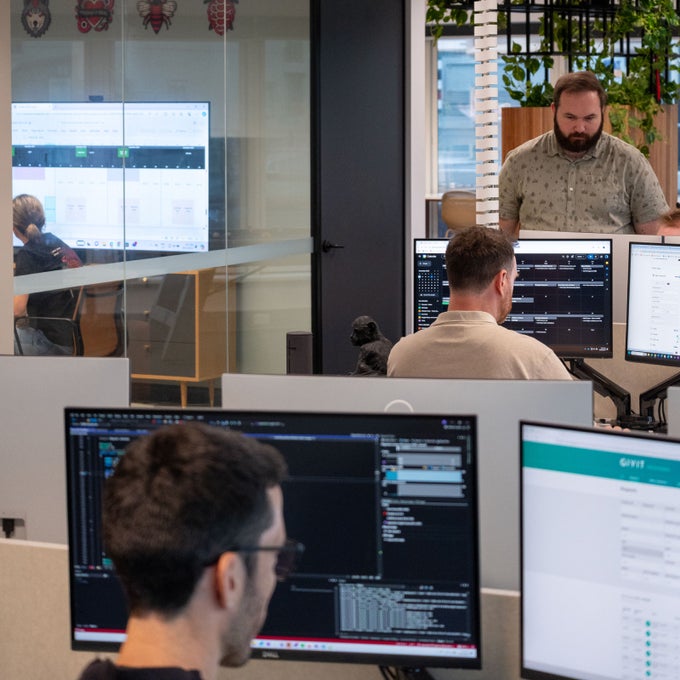 Zeroseven staff members working in the office