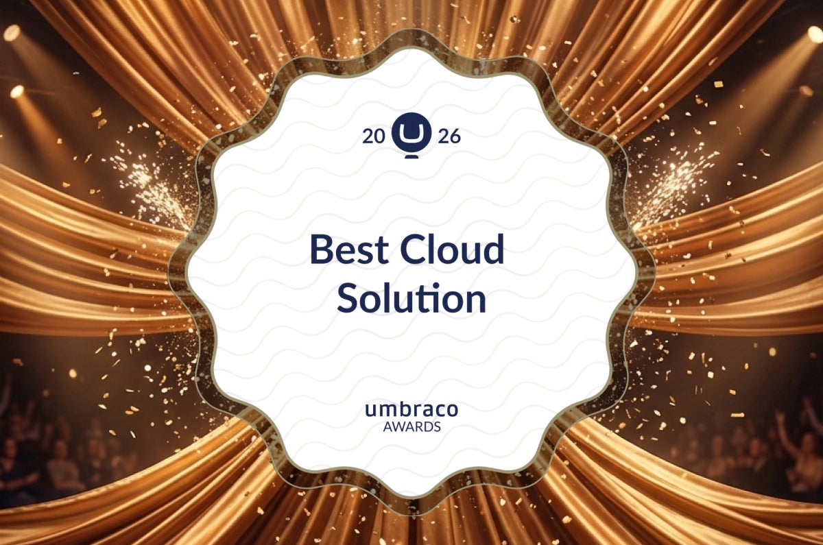 2026 Best Cloud Solution Umbraco Award badge