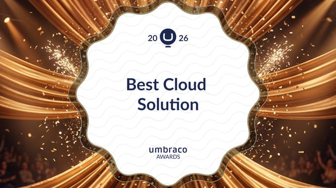2026 Best Cloud Solution Umbraco Award badge
