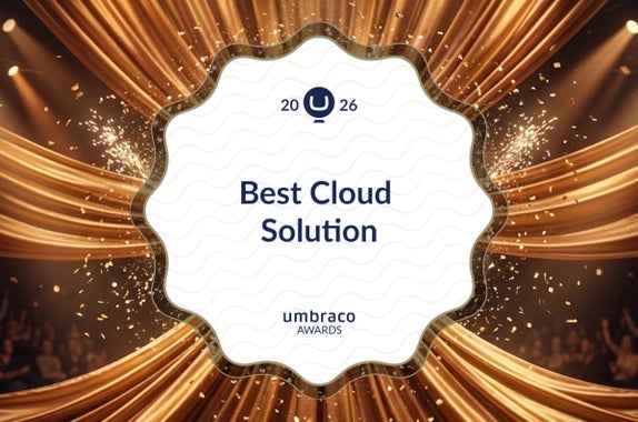 2026 Best Cloud Solution Umbraco Award badge