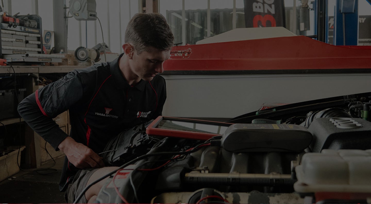 Battery Zone employee in a workshop